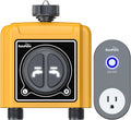 RAINPOINT WiFi Sprinkler Timer 2 Outlets liquid Timer, Smart Hose Timer, 2-Zone Watering System Irrigation Valve Controller with Wi-Fi Hub Socket, Automatic Rain Delay, Voice Control, for Garden Lawn