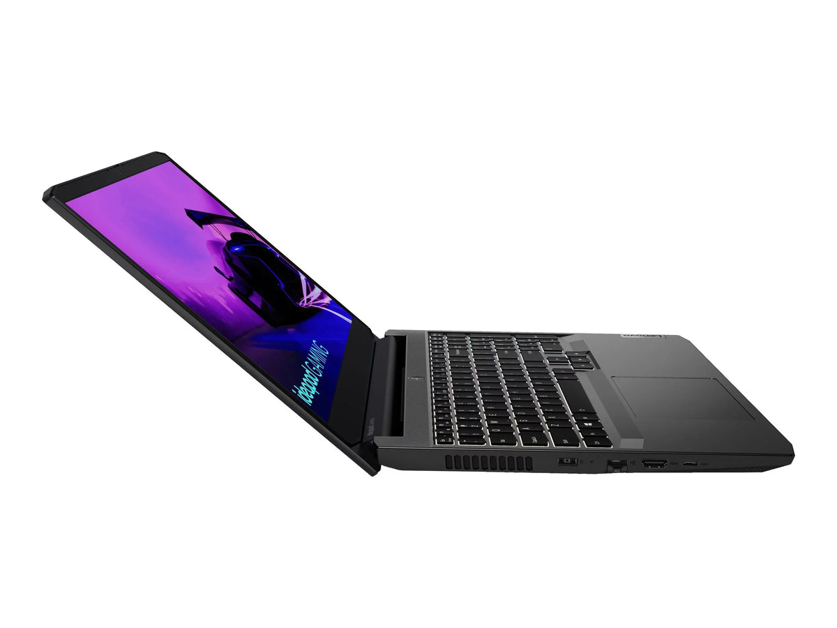 IdeaPad Gaming 3 15ACH6 82K2 - 180-degree hinge design - AMD Ryzen 5 - 5600H / up to 4.2 GHz - Win 11 Home - GF GTX 1650  - 8 GB RAM - 512 GB SSD NVMe - 15.6" IPS 1920 x 1080 (Full HD) @ 120 Hz - 802.11a/b/g/n/ac/ax - shadow black - kbd: US