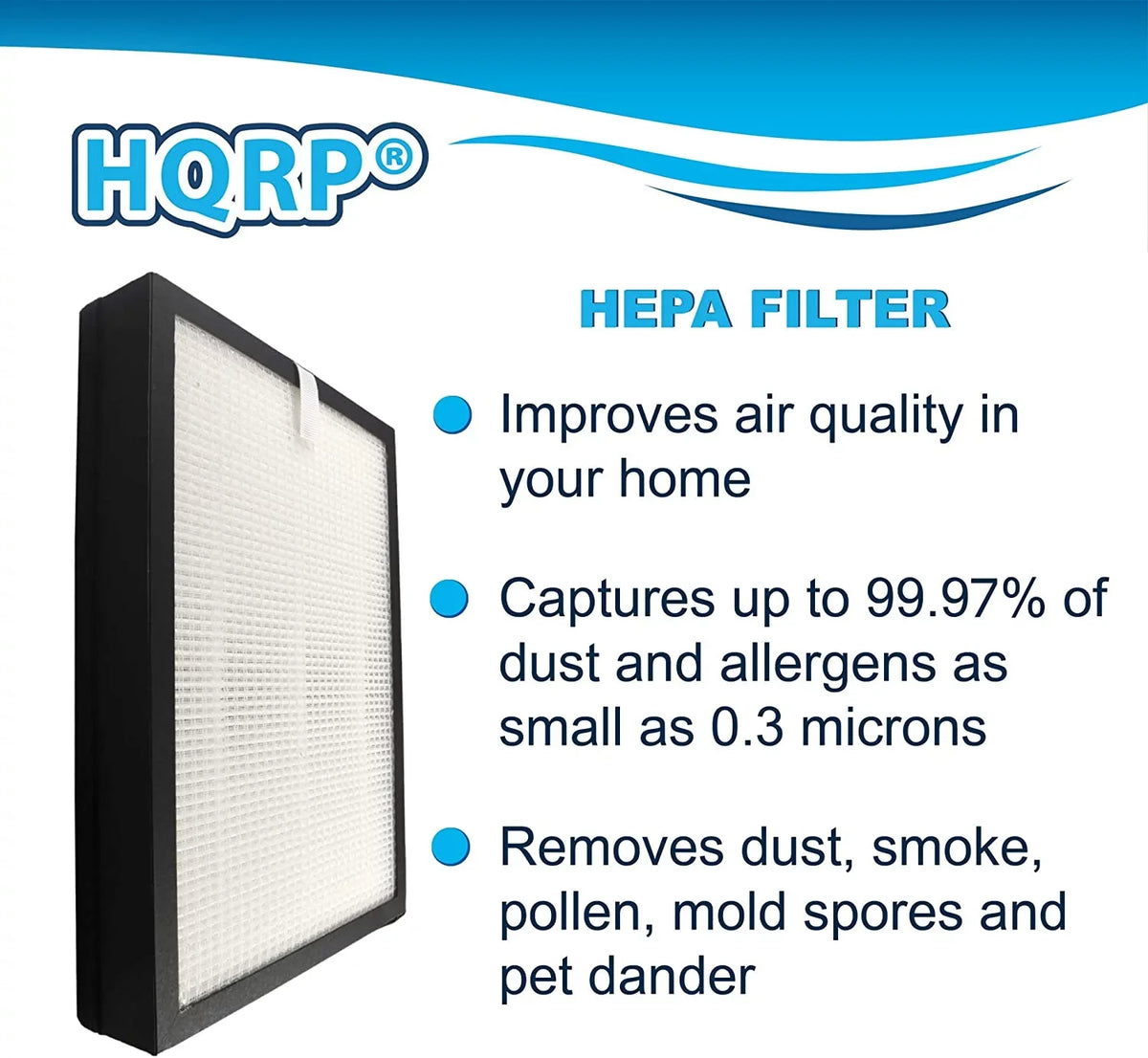 HQRP 2-Pack 3-in-1 HEPA Filter Set (4 Filters) suitable with Medify MA-25R for MA-25 MA25 Air Purifier