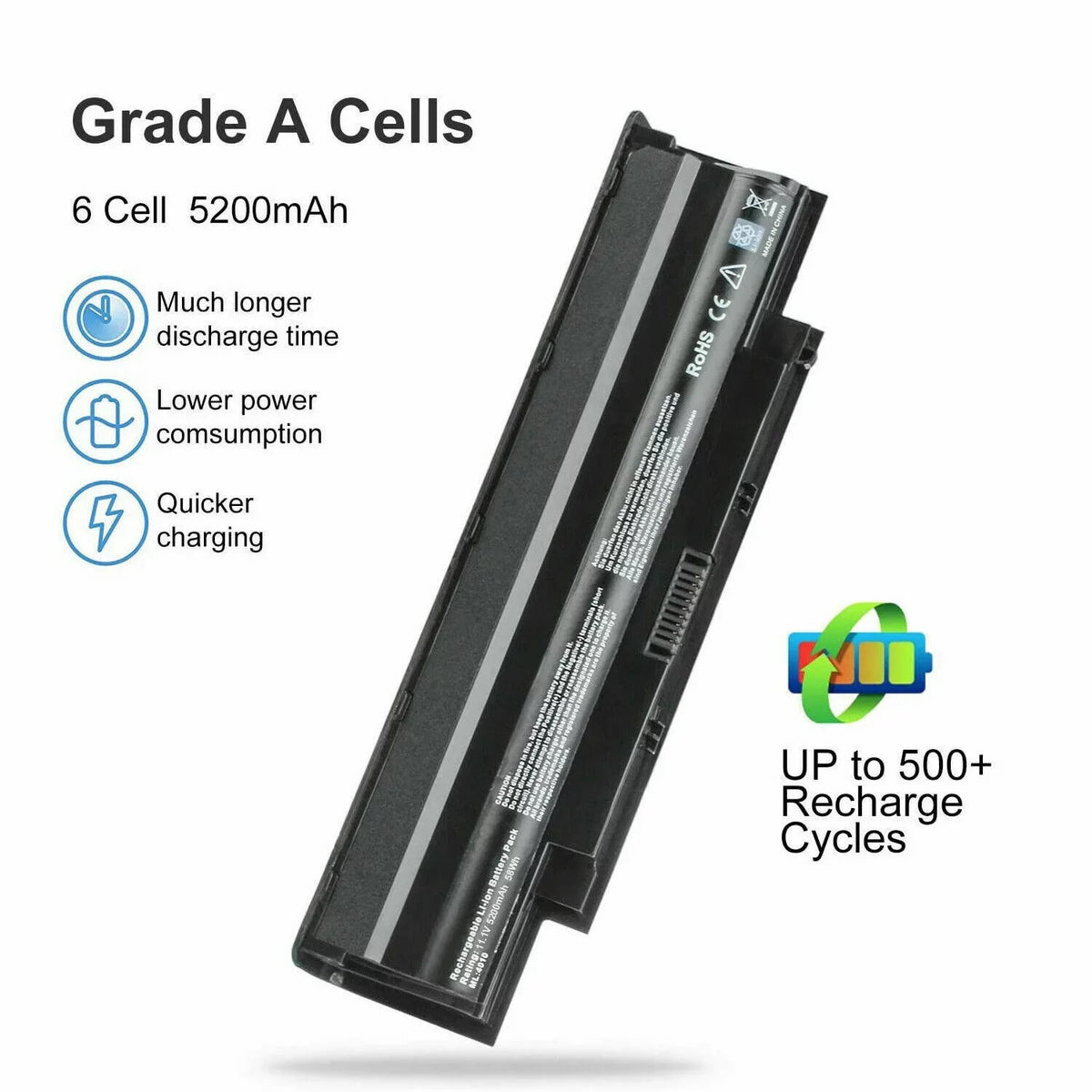 Battery For  Inspiron 15r 17r 14r 13r N5110 N5010 N4110 N4010 N7110 N3010