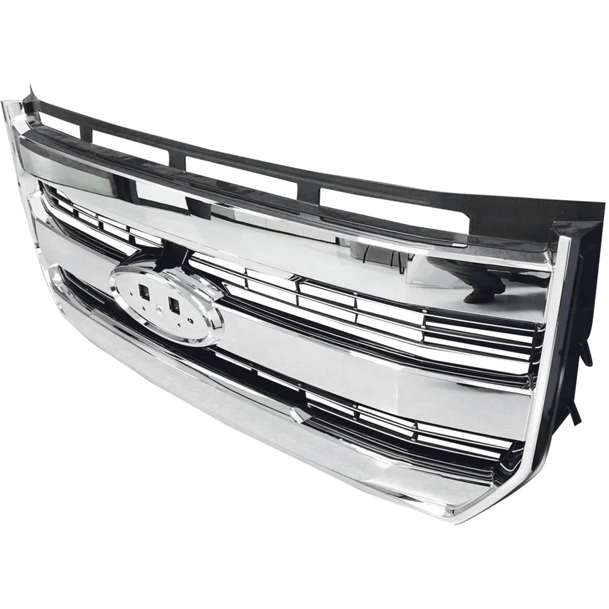 Teledu For 15-17 F-150 Front Bumper Radiator Grille Chrome W/o camera FL348200PBS