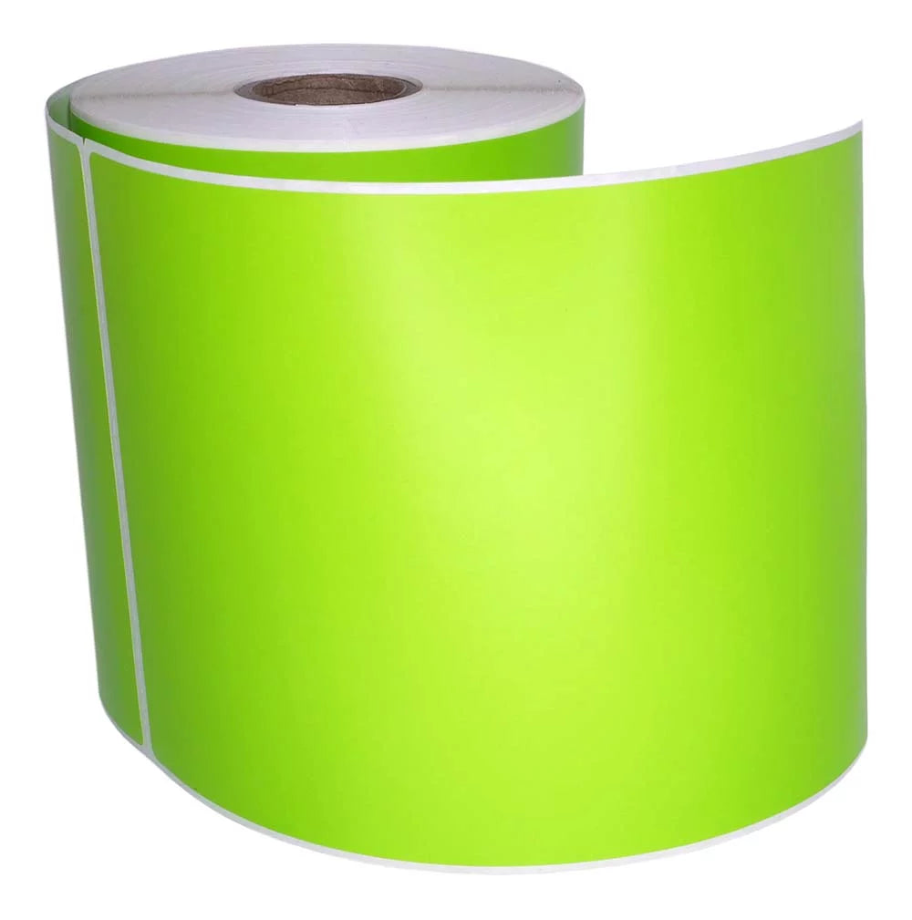 4 Rolls 4"x6" GREEN Color Direct Thermal Shipping Label matching with Zebra Eltron Printers