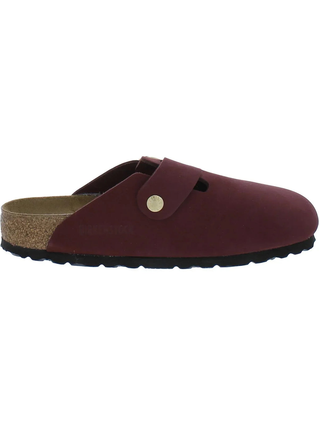 Birkenstock Womens Boston Big Buckle Leather Cork Mule Sandals