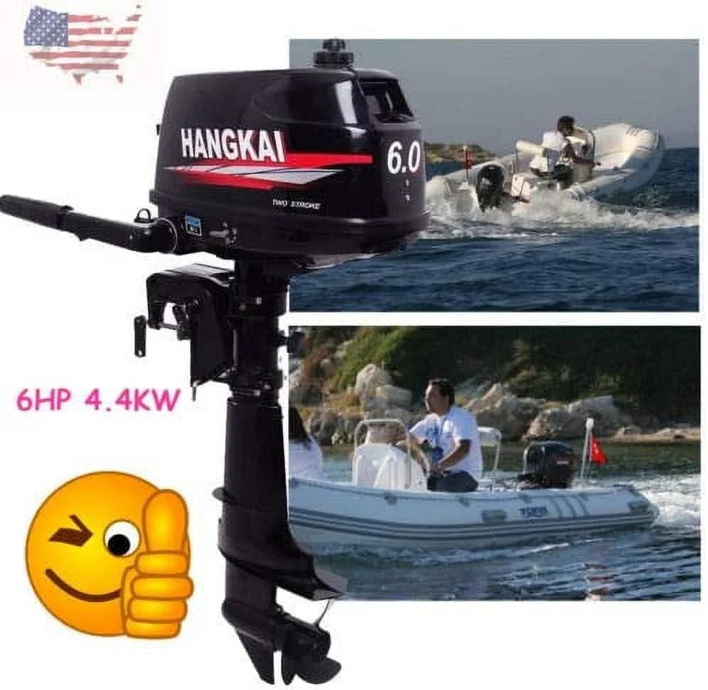 MONIPA 6  2-Stroke Outboard Motor Tiller Shaft Inflatable Fishing ship Marine Engine liquid Cooling CDI System