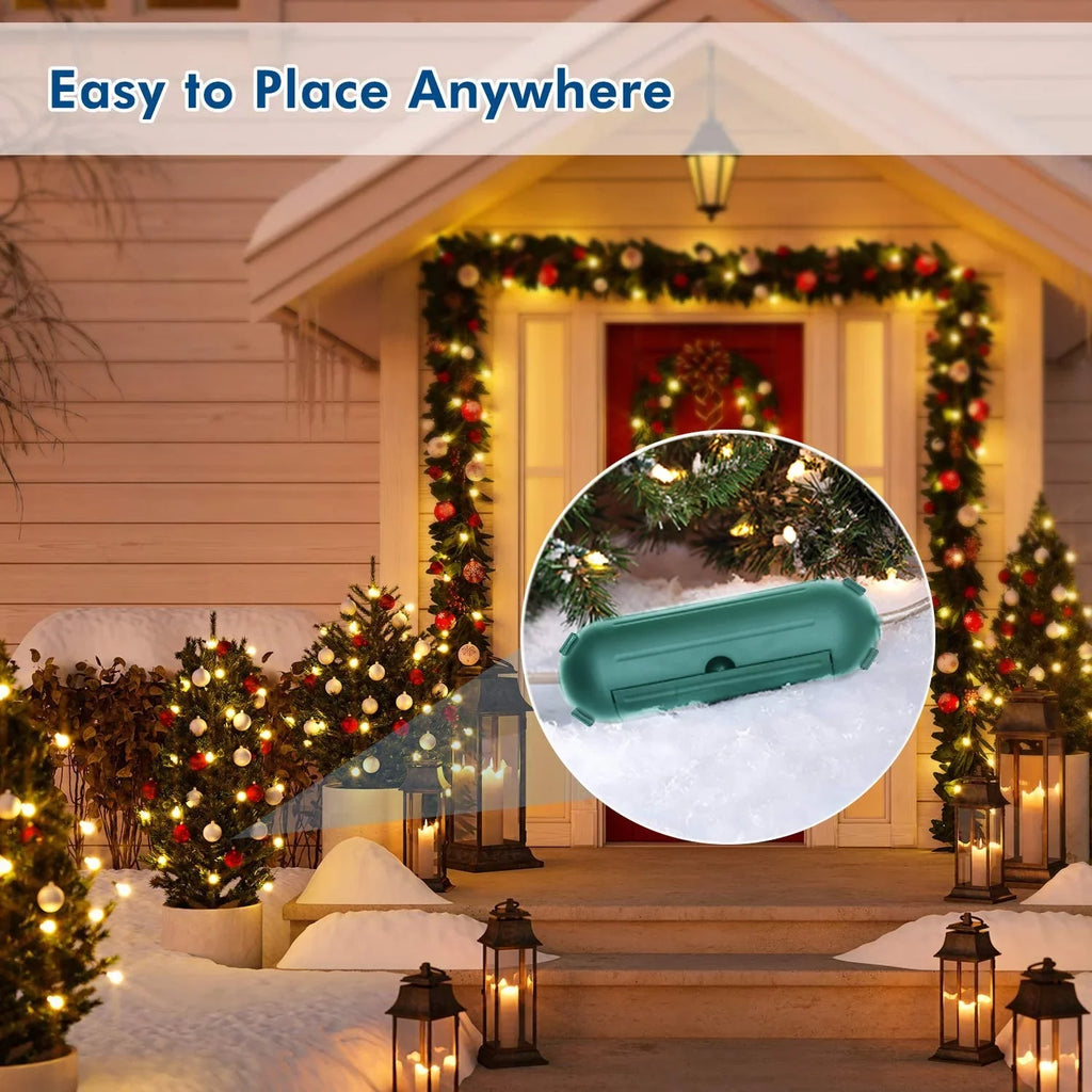 CZS Extension Cord Safety wrap Protectors Plug Connector Safety Seal Enclosure for Outside to Protect Holiday Decorations, LED Strip Light, Power Tool, Fountain,etc (4 Pack)