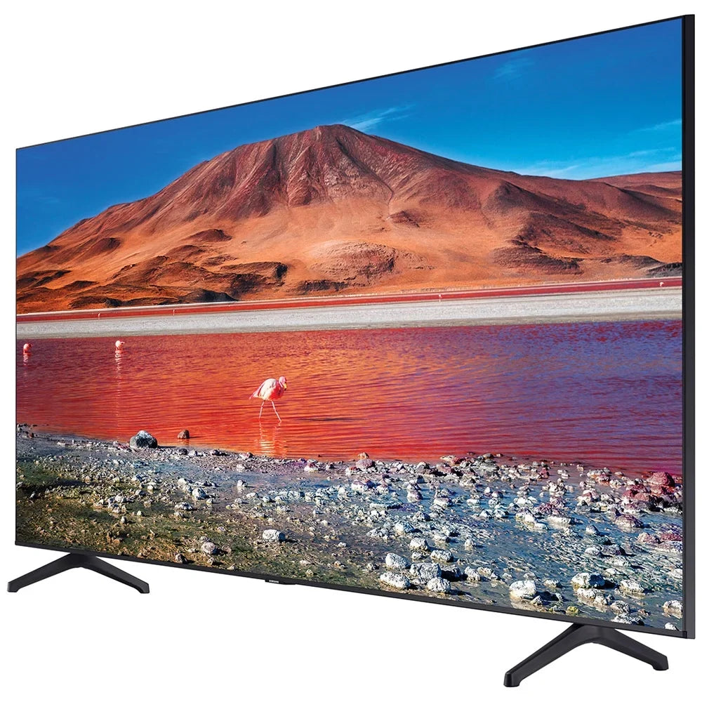 UN58TU7000 58-inch 4K Ultra HD Smart LED TV (2020 Model) 360 Design Bundle with TaskRabbit Installation Services + Deco Gear Wall Mount + HDMI Cables + Surge Adapter