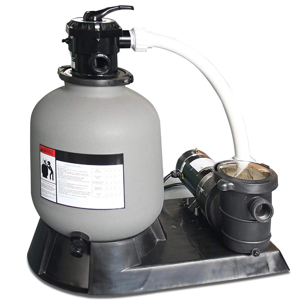 Swim Central 1.5  Sand Filter Combo with Pump Pressure for Above Ground Pools, 19-Inch
