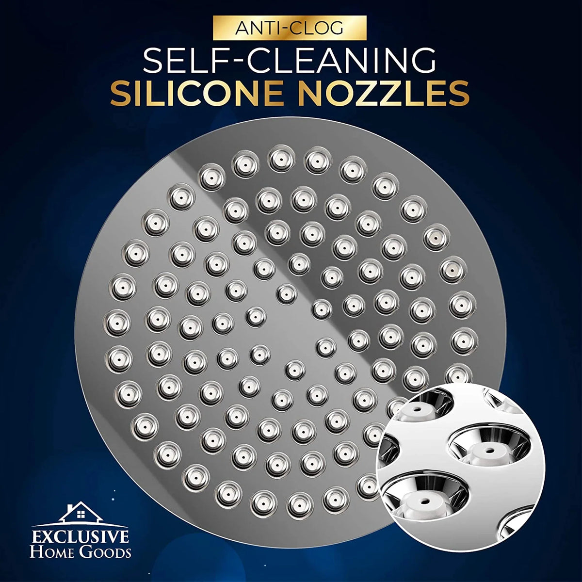Exclusive Home Goods Rainfall Shower Head & Showerhead Filter System for Hard liquid