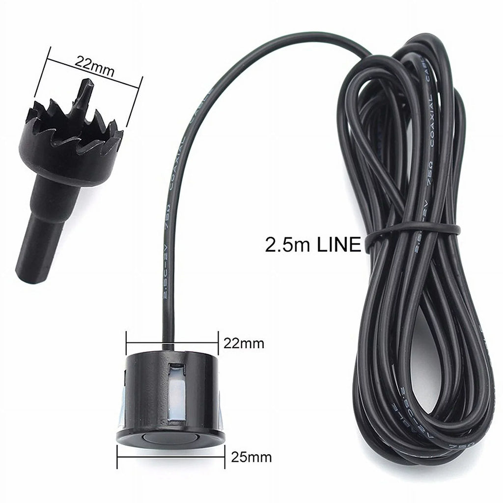 4.3in Backup Camera and Monitor HD Car Rear View Reverse Night Vision Parking Kit+Universal Blind Spot Sensor Warning System Radar Monitoring Detection Set
