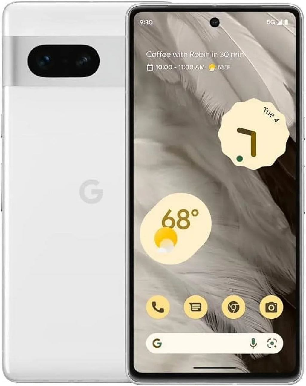 Google Pixel 7 DUAL SIM 128GB ROM + 8GB RAM (GSM | CDMA) Factory Unlocked 5G Smartphone (Snow) - International Version