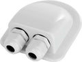 Restmo IP68 Waterproof Solar Cable Entry Gland, climate impervious Dual Cable Entry Housing for Solar Panels of RV, Caravan, Marine, craft, Cabin, White
