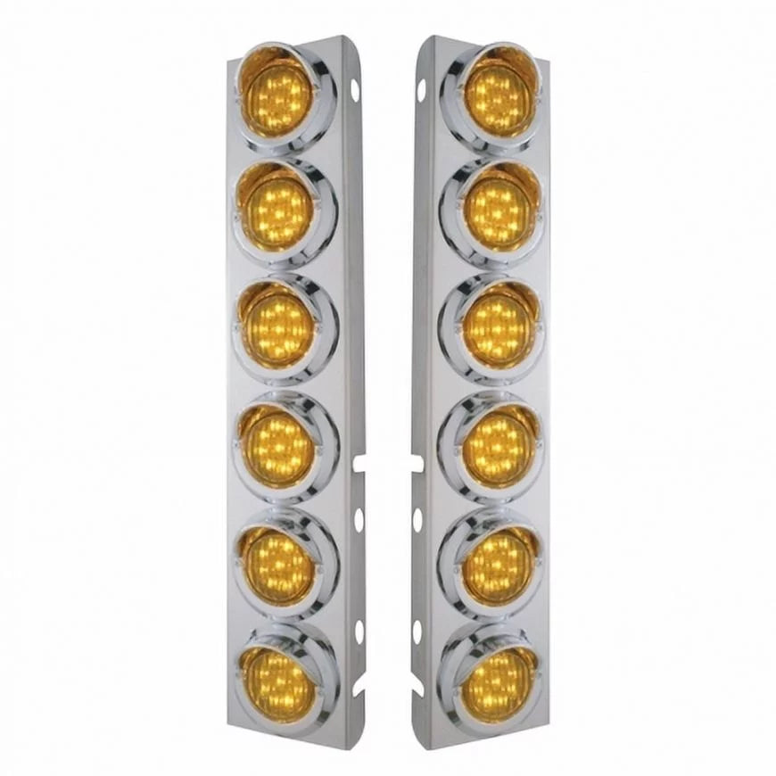 United Pacific 33608 Air Cleaner Light Bar   Front, Stainless Steel, With