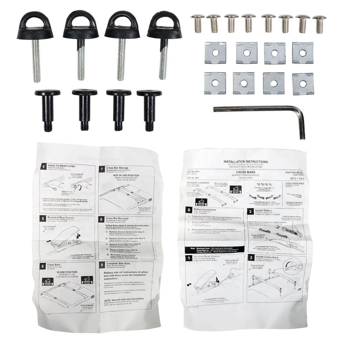 Ikon Motorsports matching with 13-16 Mazda CX-5 CX5 OE Style Cross Bar Roof Rack Black Aluminum