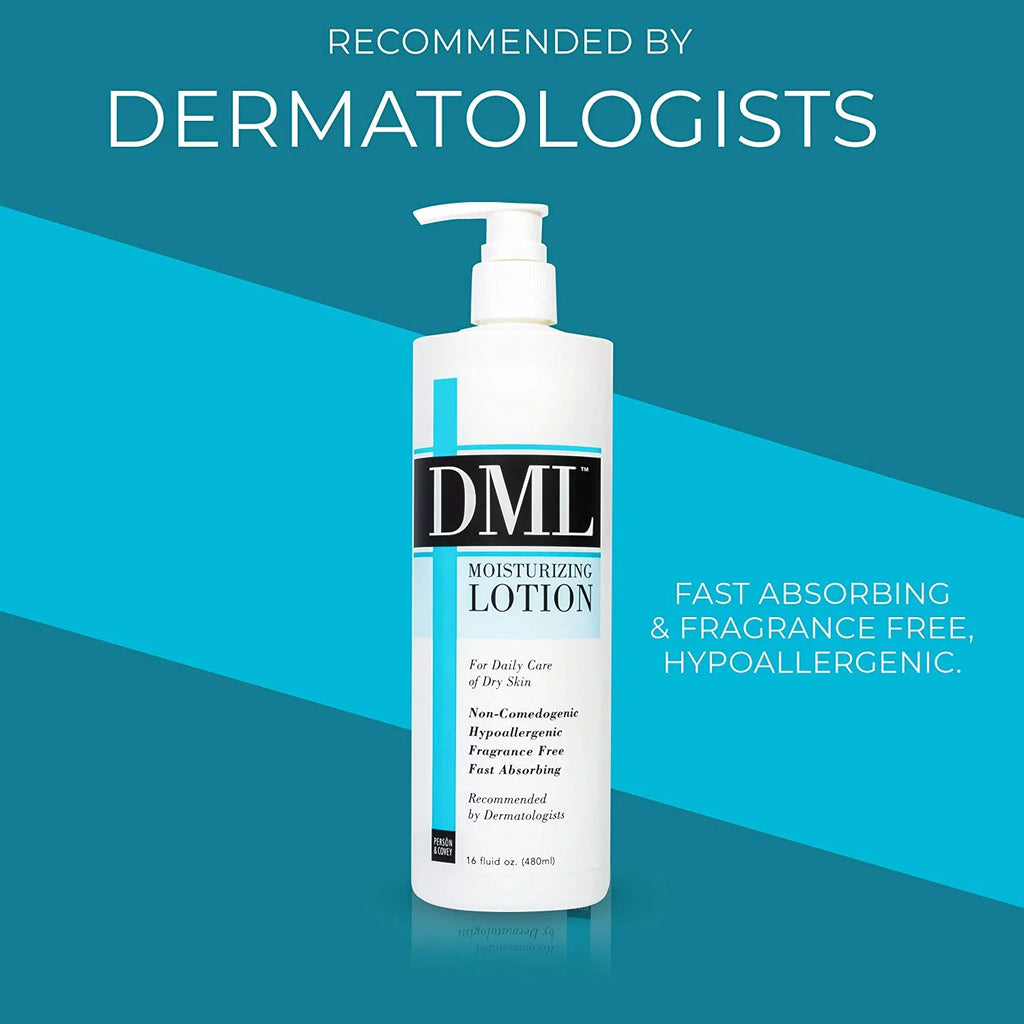 Pump Bottle Unscented Lotion. Moisturizer DML, 16 Oz