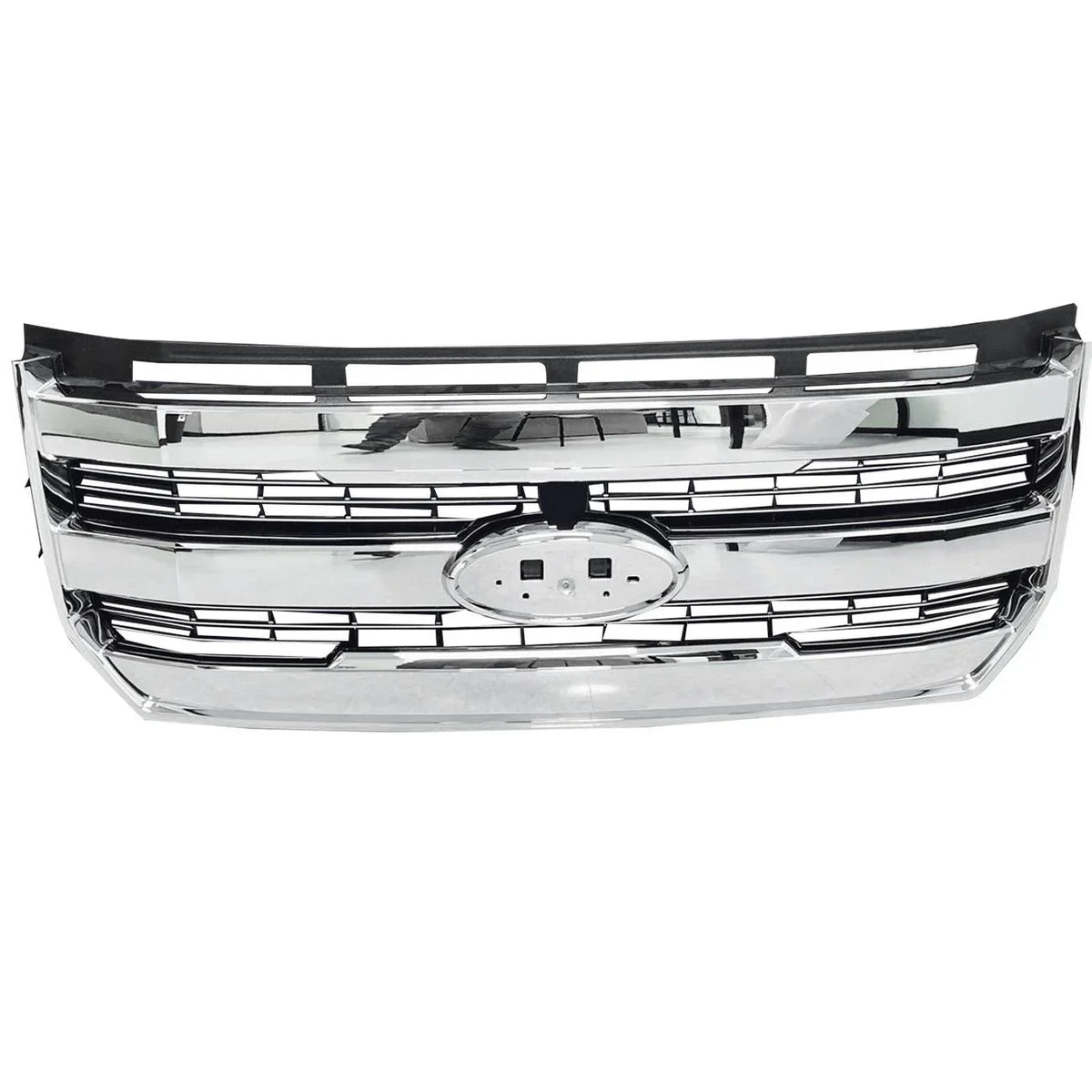 Teledu For 15-17 F-150 Front Bumper Radiator Grille Chrome W/o camera FL348200PBS