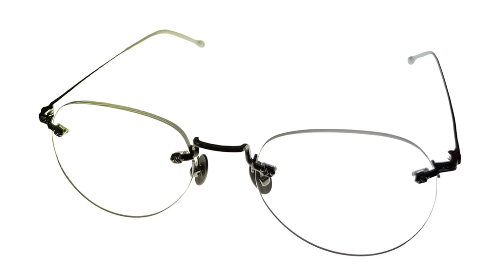 53mm. John Varvatos Rimless Round Mens Silver Metal Eyewear Frame V170