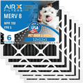 6 Pack. 12x12x1 Air Filter Odor Eliminator Carbon Filter MERV 8 Comparable to MPR 700 & FPR 5 AC HVAC Premium USA Made 12x12x1 Furnace Filters by AIRX FILTERS WICKED CLEAN AIR
