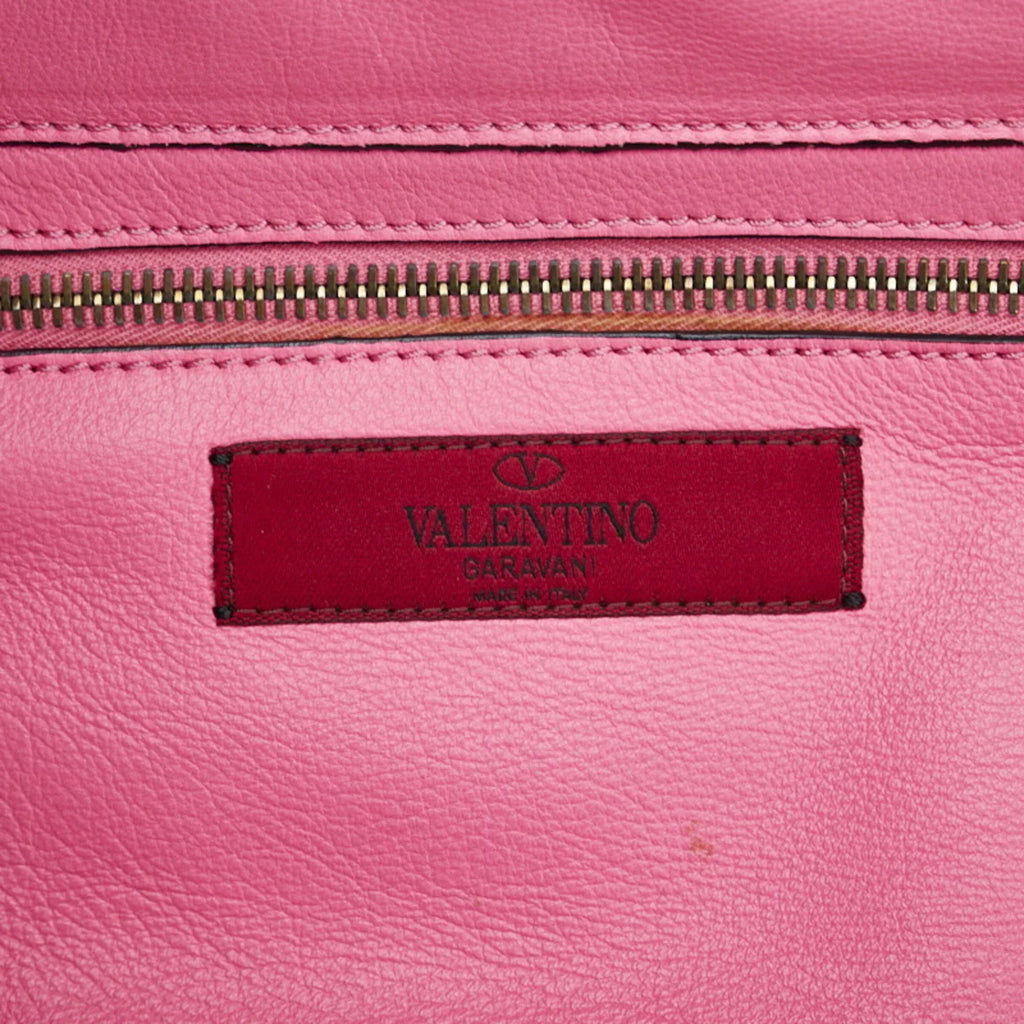 Pre-Owned Valentino Rockstud handbag shoulder bag pink leather ladies VALENTINO (Good)