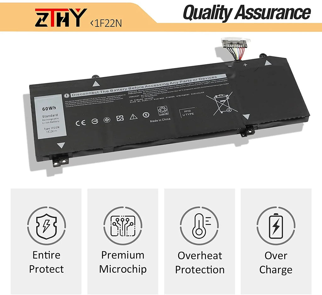 ZTHY New 1F22N Laptop y Replacement for  Alienware M15 P79F M17 R1 P37E P37E001  G7 7590 G7 7790 G5 5590