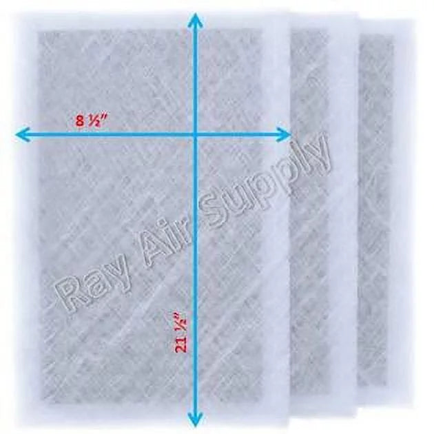 RAYAIR SUPPLY 10x24 Replacement Filter Pads suitable with MicroPower Guard Air Cleaner 10x24 Refills (3 Pack) WHITE