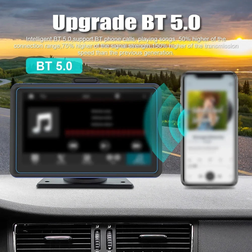Apexeon Car Stereo,Camera Dual MP5 Player Dual USB Car Audio Portable Car 7'' 720P 5.0  suitable Car Stereo 5.0 matching USB BT Receiver BT 5.0 12 Auto matching Android Stereo 720P Car