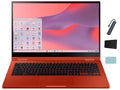 Galaxy Chromebook 2 13.3" FHD(1920 x 1080) Touchscreen 2 in 1 Laptop,  Core i3-10110U, 8GB LPDDR3 RAM, 128GB eMMC, Backlit Keyboard, Chrome OS, Fiesta Red with Tigology Accessories