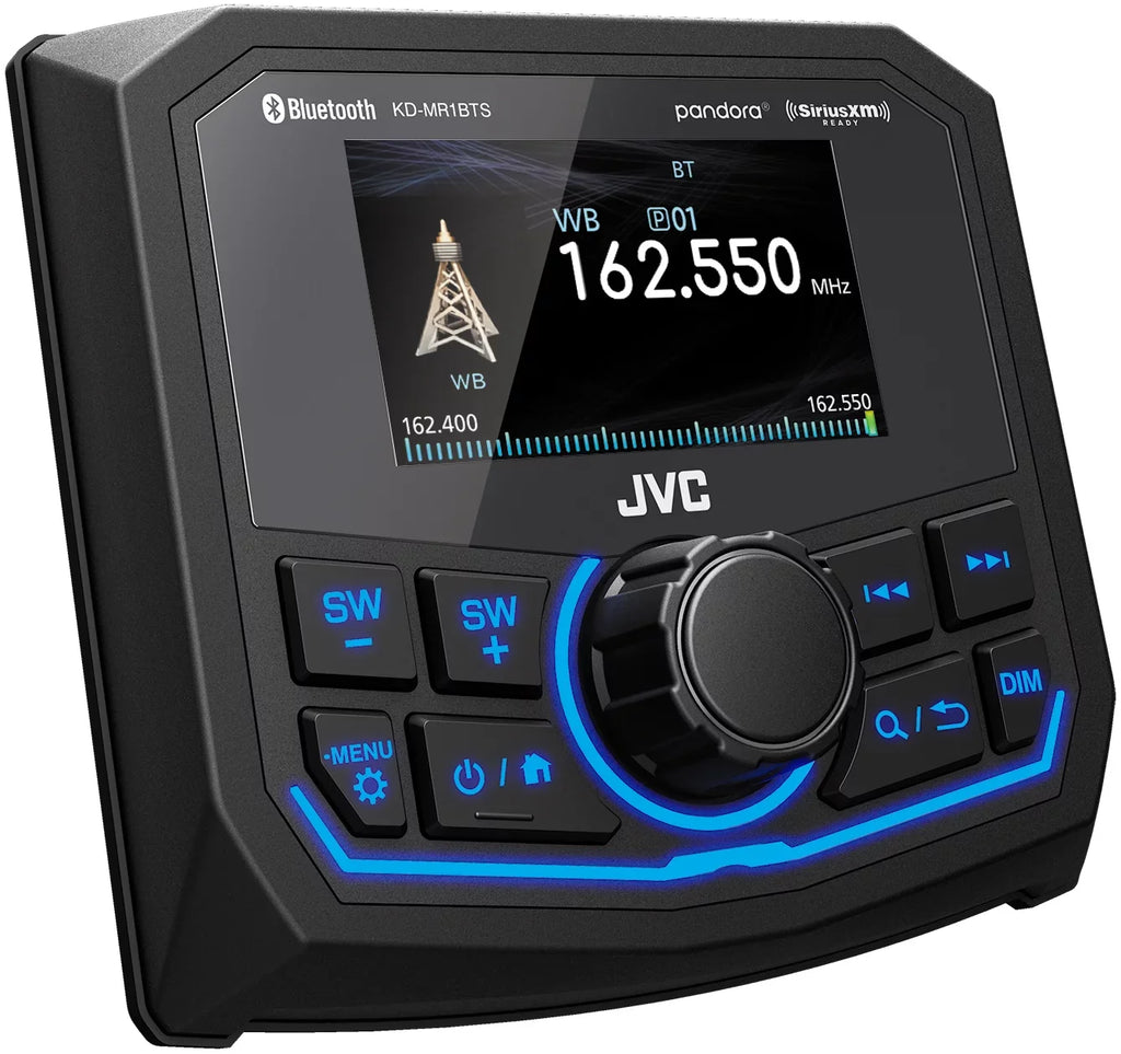 JVC KD-MR1BTS Waterproof Radio appropriate With Stinger Marine SEADASH3W Universal Marine 3" Radio Dash Kit - White