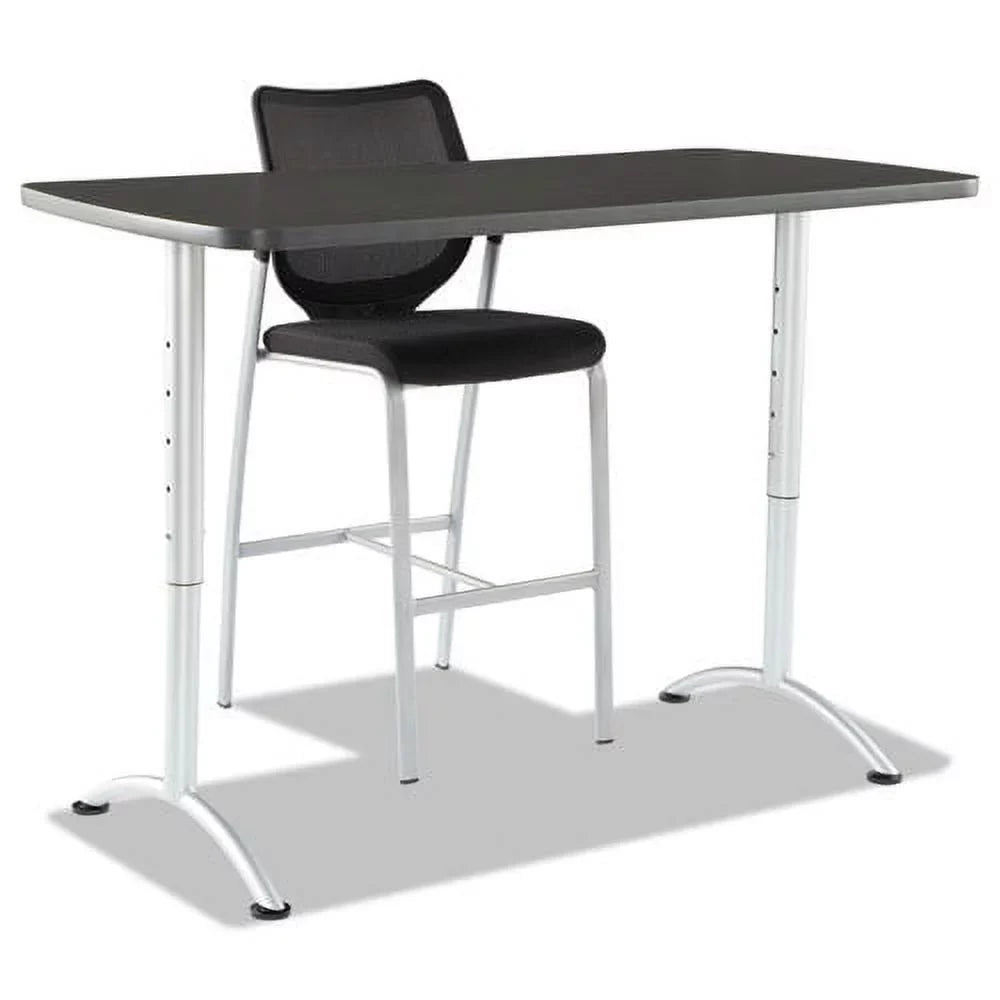 Rectangular Adjustable Height Table - Graphite/Silver. x 30 - 42 in. x 30 in. ARC 60 in