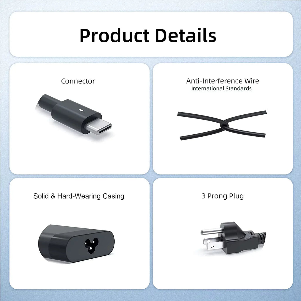 90W USBC Type C AC Adapter for  XPS 13 9370, 15 9560, Precision 5550, 5750, 3540 LA90PM170
