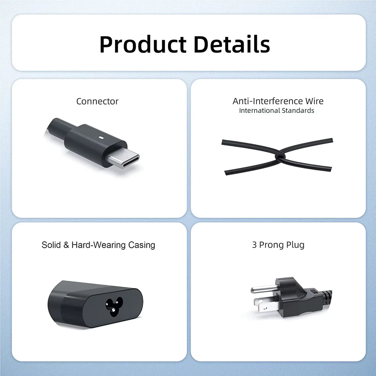 90W USBC Type C AC Adapter for  XPS 13 9370, 15 9560, Precision 5550, 5750, 3540 LA90PM170