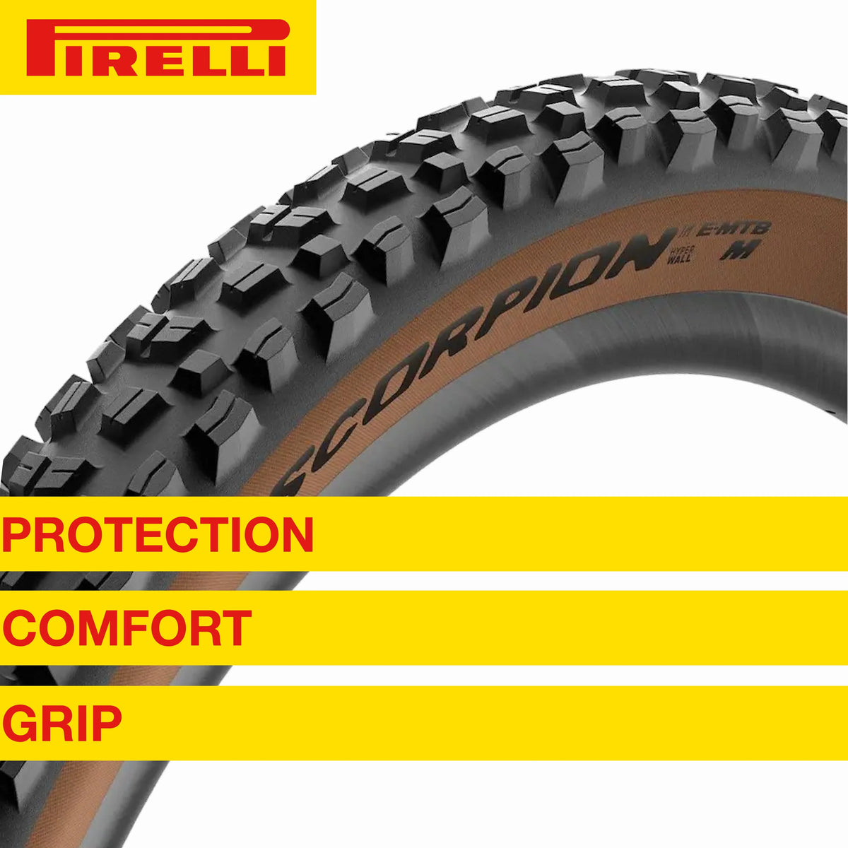 Pirelli Scorpion E-MTB M 29 x 2.6 Mountain Bicycle Tire, Versatile E-Mountain Bike Tire for Trail and Enduro Use, Mixed Terrain, E-Bike MTB, Tubeless Ready Clincher TLR + SmarTUBE 23/32-622