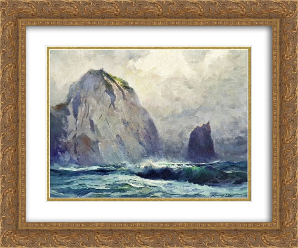 Elias '. Sydney Laurence 2x Matted 24x20 Gold Ornate Framed Art Print 'Cape St