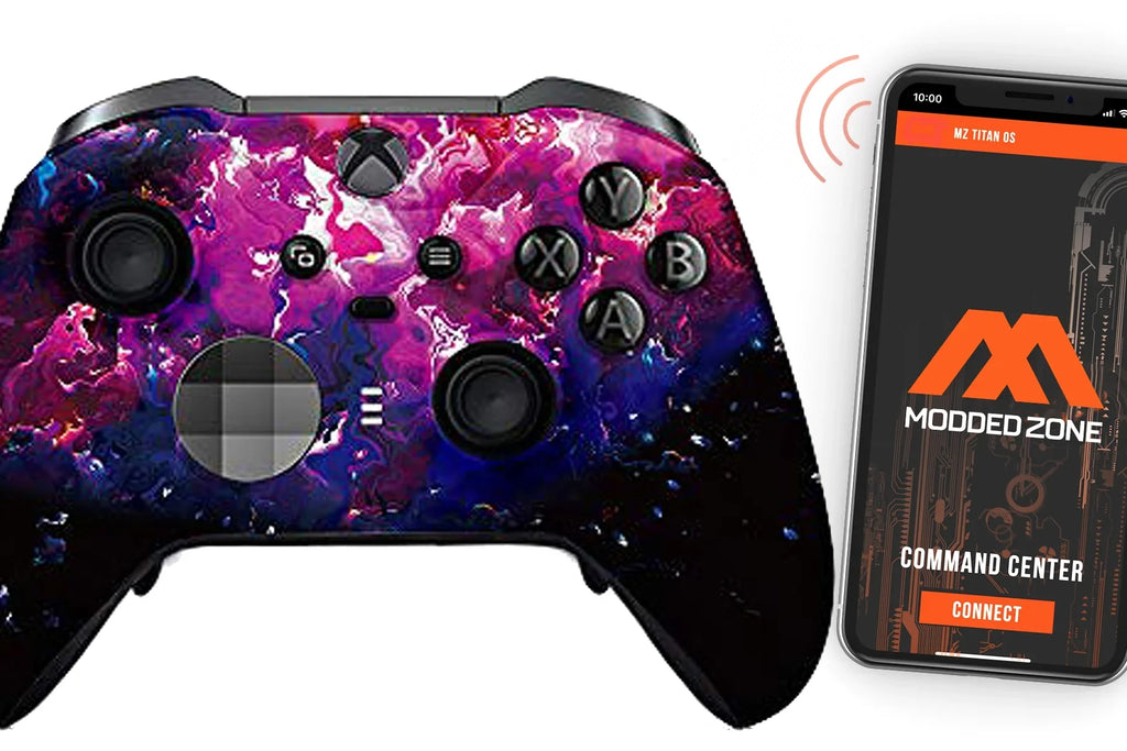 Lava Custom Modded Controller matching with Xbox One Elite Series 2 for All Shooter Games MW BO4