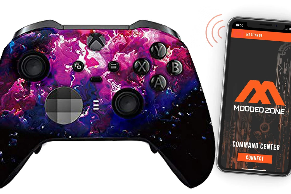 Lava Custom Modded Controller matching with Xbox One Elite Series 2 for All Shooter Games MW BO4