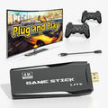 Retro Game Stick Emulator Console - Preloaded 12000+ Classic Retro Games,9 Emulators,Plug and Play Video Games for TV,Nostalgia Stick Support 4K HDMI Port,2 Wireless Gamepads(64G)