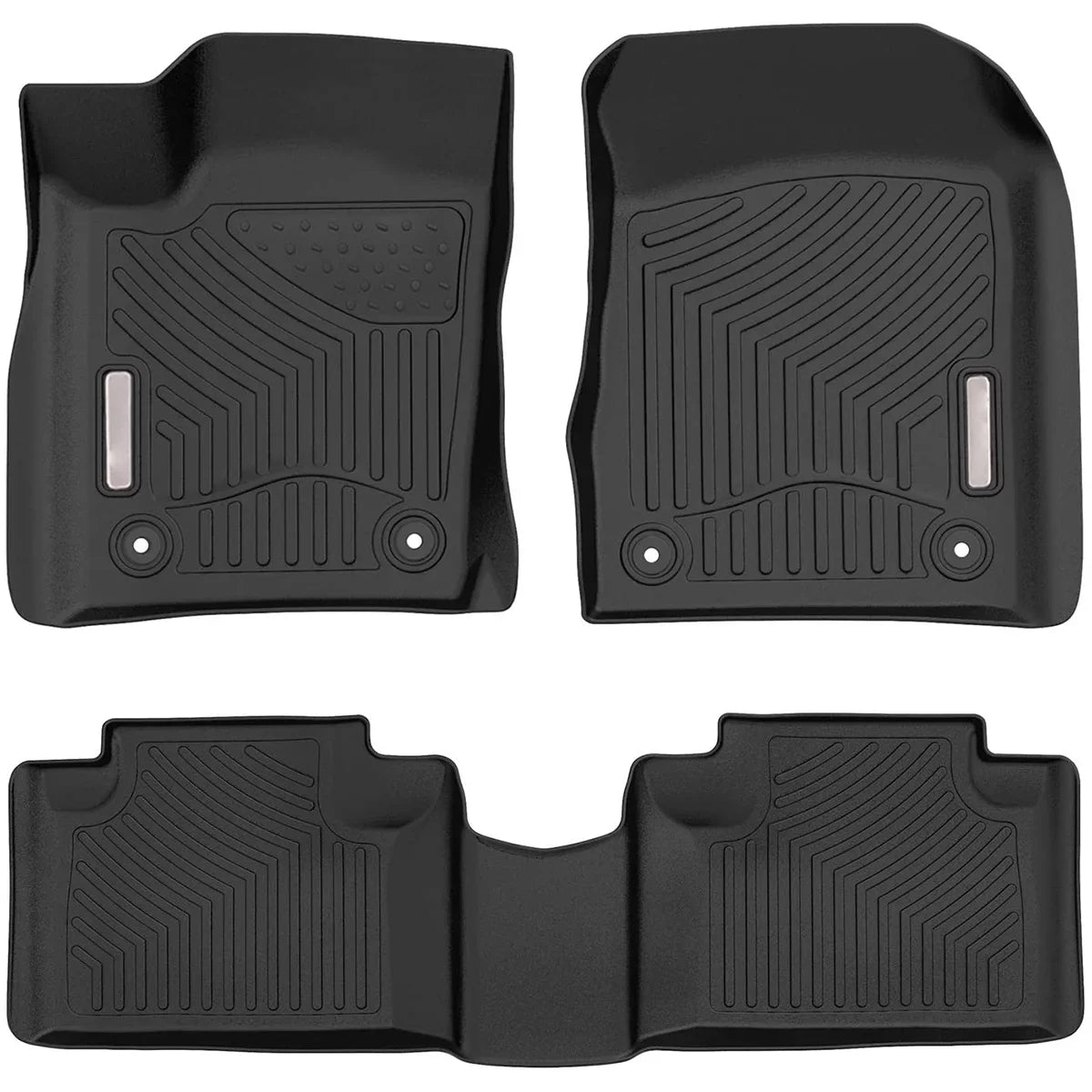 Ledkingdomus TPE Rubber Front & Rear for 2016-2021 Durango/Grand Cherokee /2022 Jeep Grand Cherokee Floor Mats Set, All-climate Protection