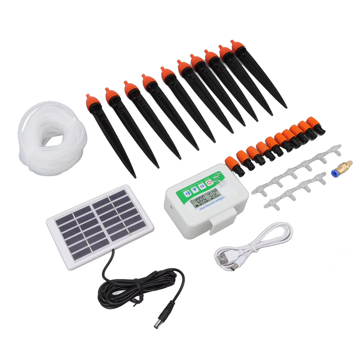 VIFERR Solar Watering Device Automatic Irrigation System Solar Power Rainproof Auto Watering 850ml Per Min USB Port 2000mAh Battery aqua Pump Timer