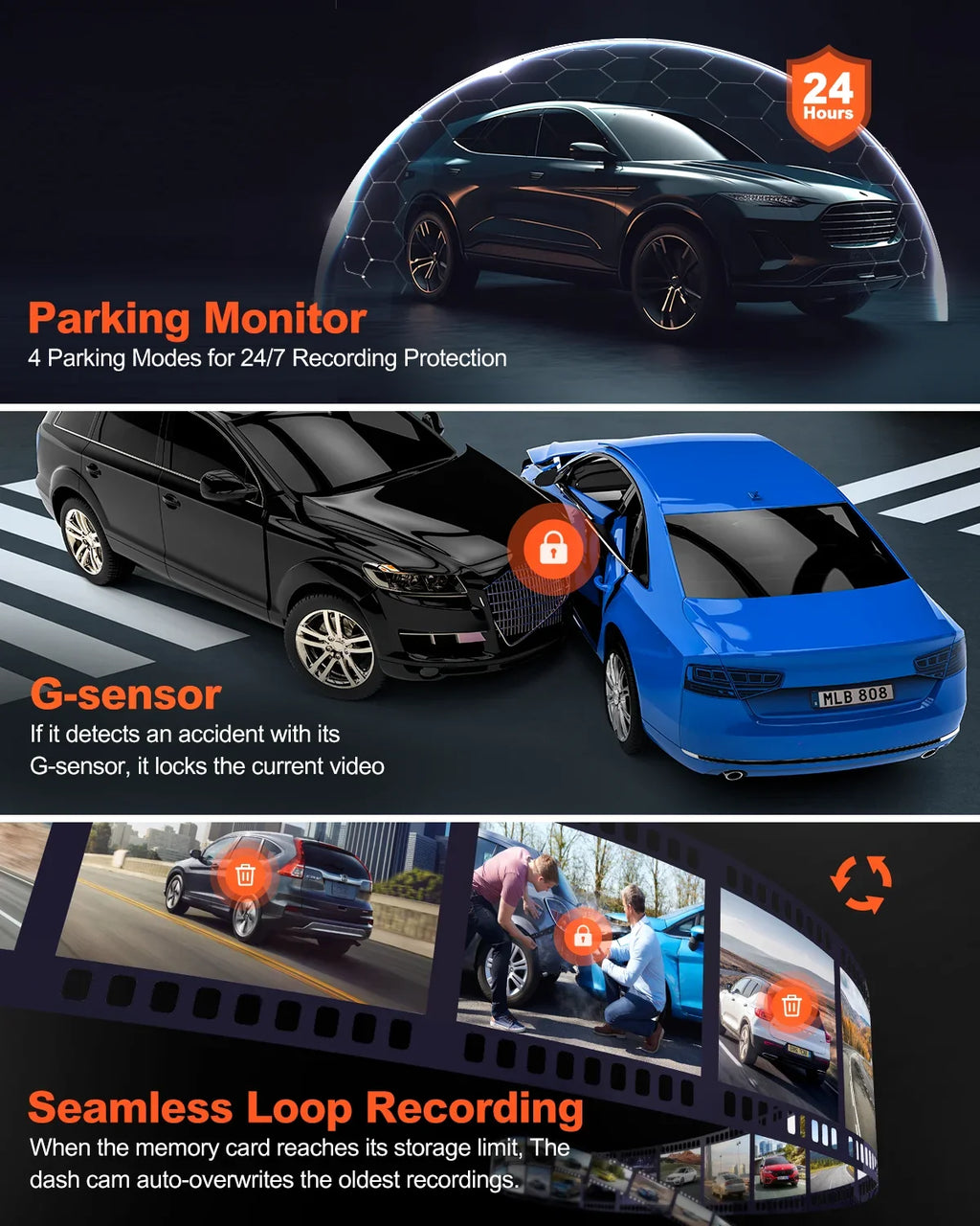 YEECORE D21 Dash Cam 4K, Night Vision Dash Camera for Cars, Built-in 5G WiFi GPS Dash Camera, 157°Wide Angle Car Dash cam, WDR, Dash cam with App, Accident Record, Parking Mode, 512GB Max