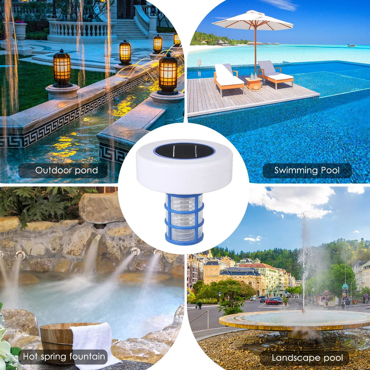 Mixfeer Solar Swimming Pool Solar Pool-Ionizer Swimming Pool liquid Algae Inhibition Chlorine-Free aqua Processor