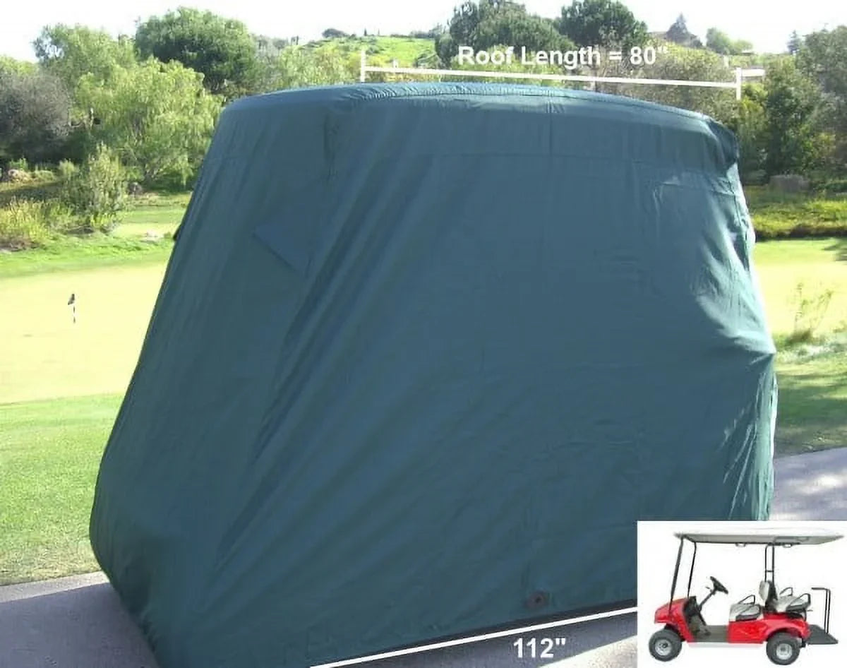 Covered Living Deluxe 4 Passenger Golf Cart shield roof 80"L Green, fits E Z GO, Club Car and Yamaha G model