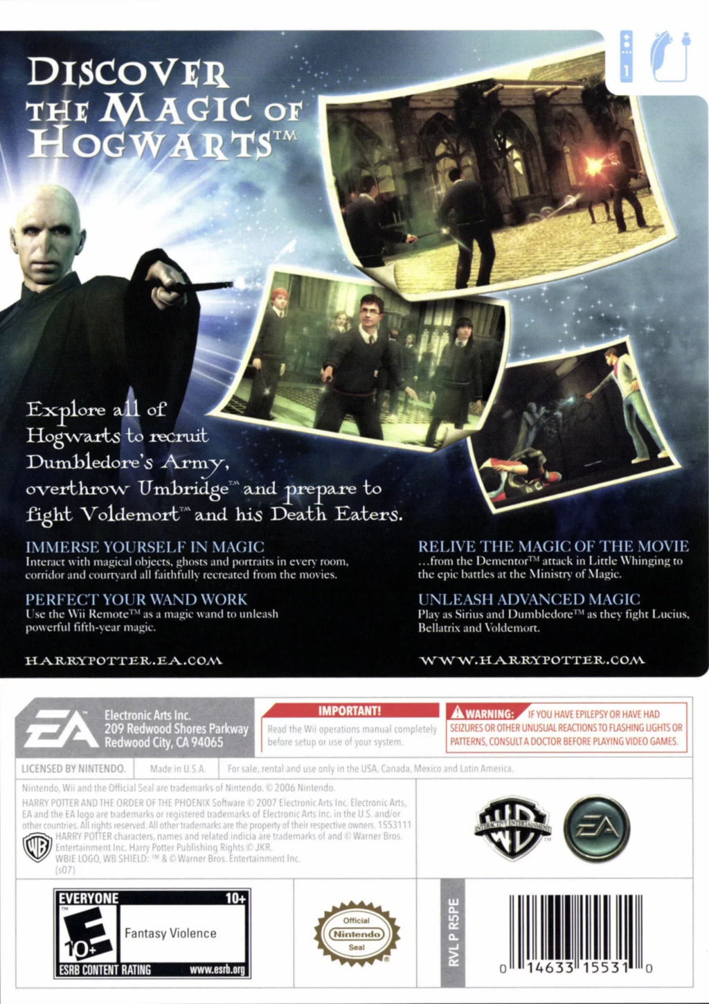 Harry Potter and the Order of the Phoenix - Nintendo Wii