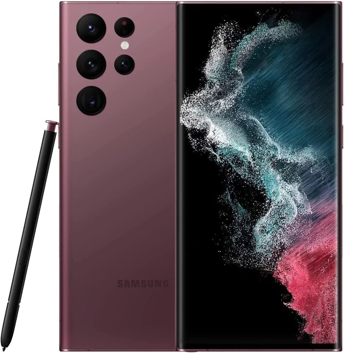 Restored  Galaxy S22 Ultra 5G S908U (T-Mobile Only) 128GB Burgundy (Refurbished)