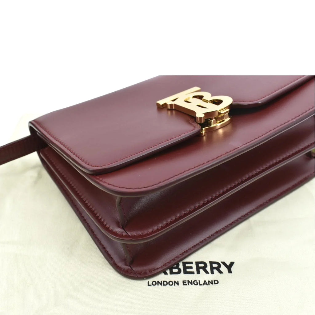 Pre-owned BURBERRY Tb Lola Leather Shoulder Bag Red