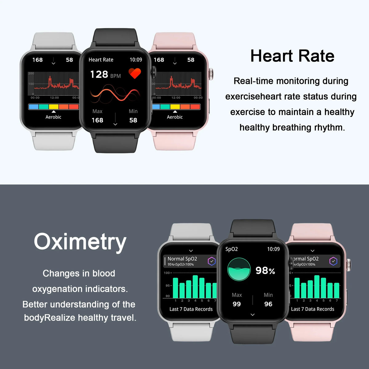 Blackview Smart Watch for Android and iOS, Fitness Tracker with Bluetooth Call, 1.83" HD Touch Screen, Waterproof, 4 Mini Games,100+ Sports, Smartwatch with Voice Assistant, Romantic Gifts Set of 2