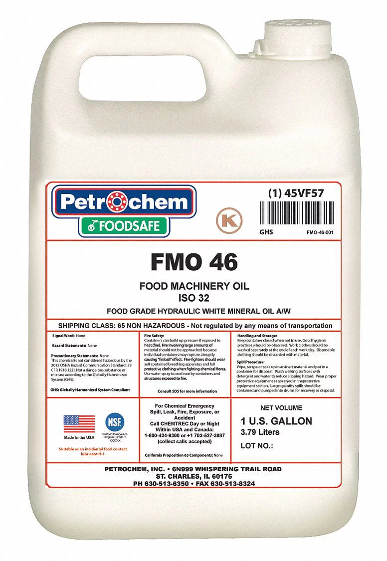 Petrochem Hydraulic Oil,1 gal.,Pail,ISO 46  FMO 46-001