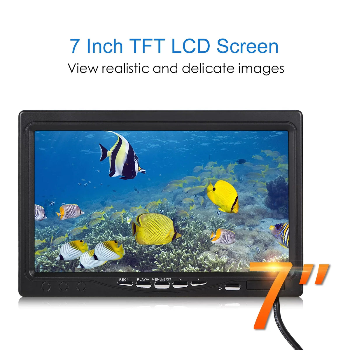 Pristin Underwater camera,15M/30M/50M Cable IP68 Waterproof Sea Lake IP68 Waterproof Sea Fish 12LEDs 7Inch/9Inch Camera Fish Sea Lake ship 7Inch/9Inch LCD Display LCD Display 15M/30M/50M 7 /9 LCD