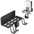 PS5 Wall Mount, 5 in 1 Playstation 5 Wall Mount (Disc and Digital Edition) Wall Bracket for Playstation 5 with Detachable Controller Holder & Headphone Hanger & Remote Control Bracket (Black)