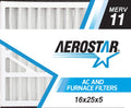 Aerostar 16x25x5 MERV  11, Carrier Replacement Pleated Air Filter, 16x25x5, Box of 2