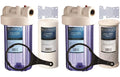 Two 4.5 x 10" Big Blue Whole House Sediment & Carbon moisture Filters