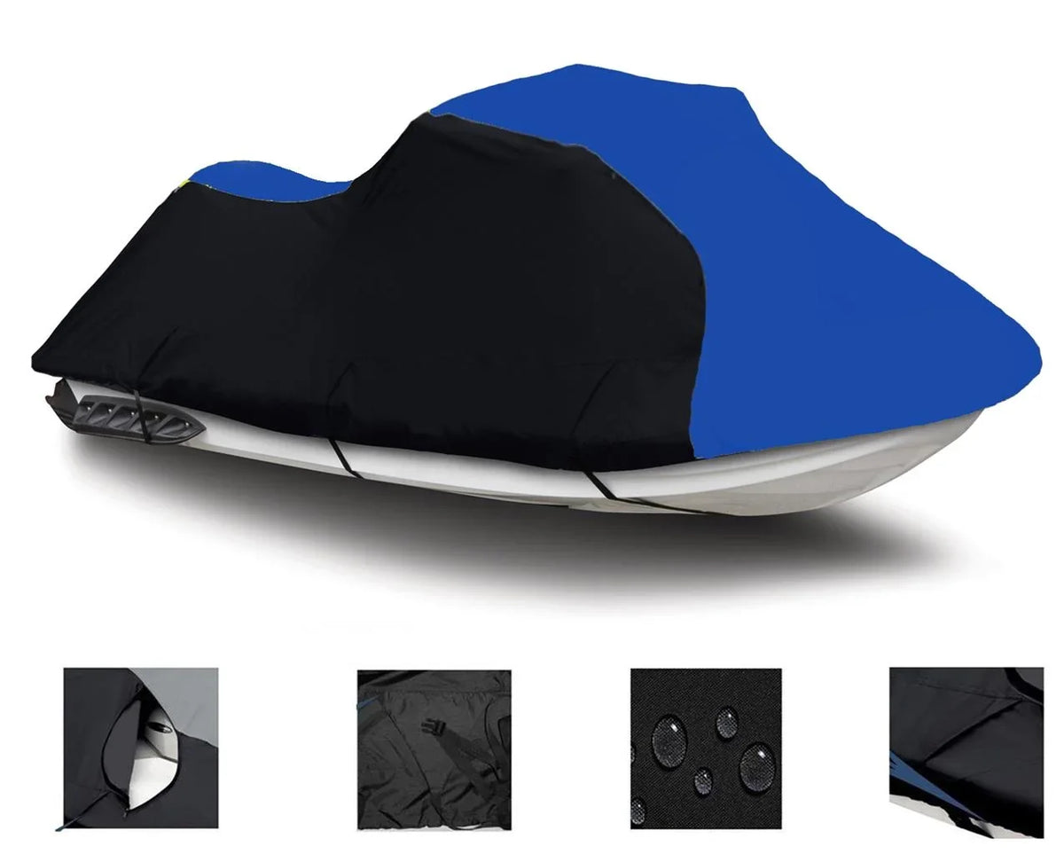 BLACK / BLUE HEAVY-DUTY, TOP OF THE LINE shield suitable for Yamaha GP 1200 1997 1998 1999 / 700 1995 Jet Ski PWC Trailerable wrap 2 Seater